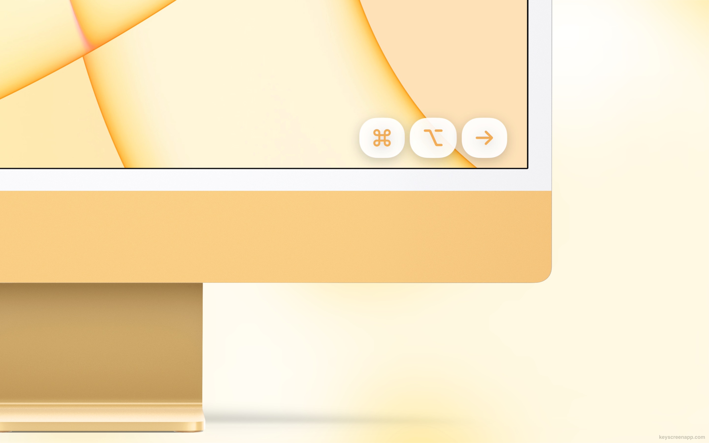 KeyScreen showing keystrokes and shortcuts as an overlay on a Mac screen