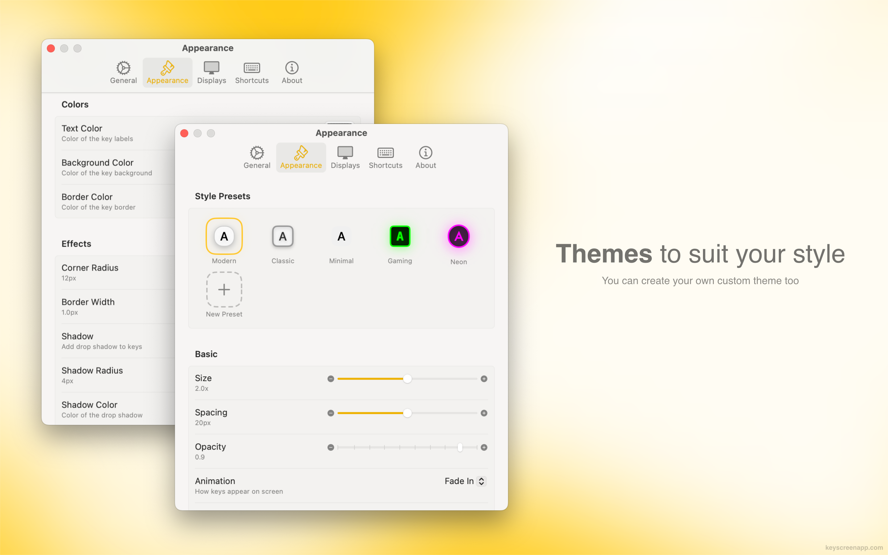 KeyScreen screenshot