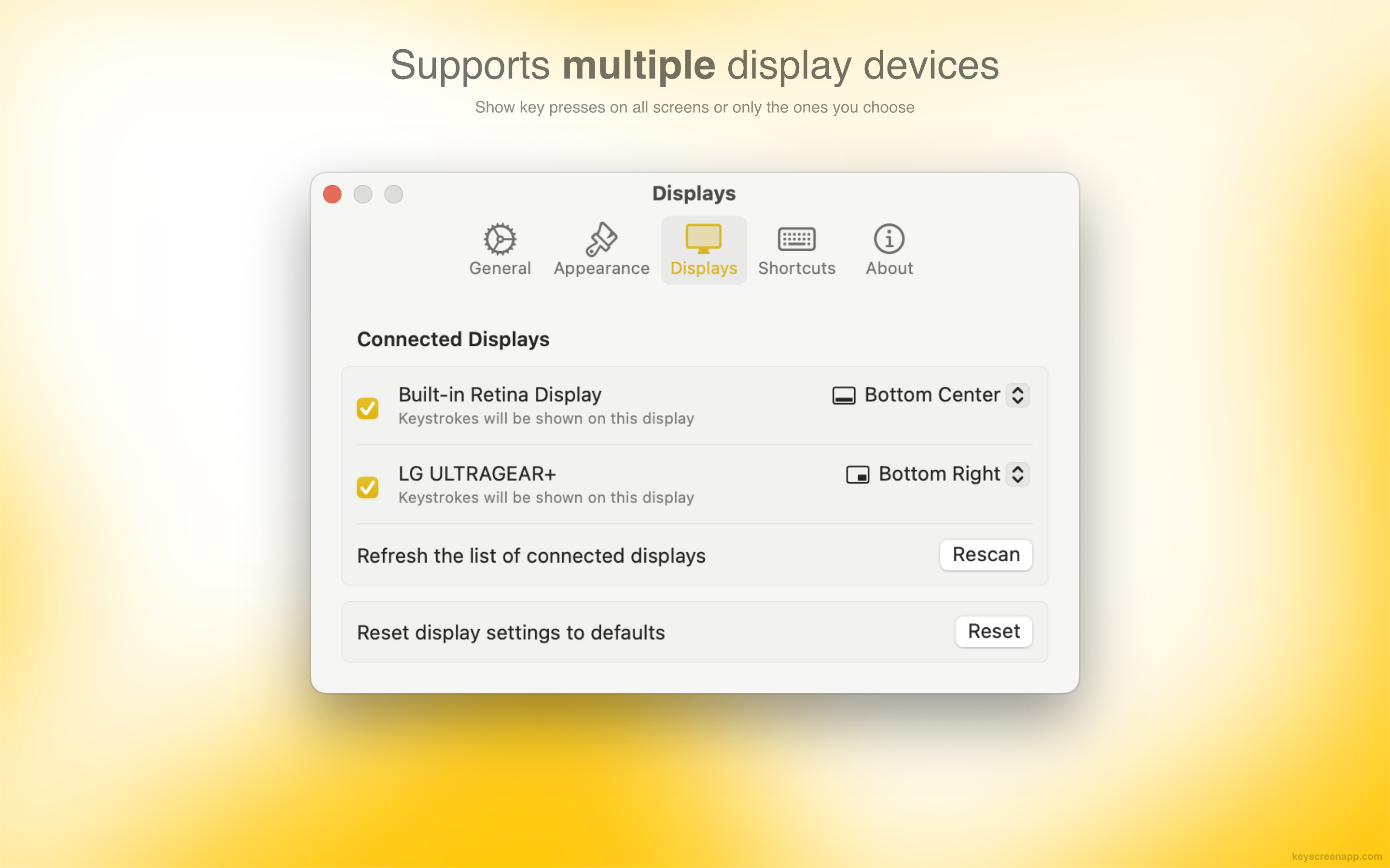 KeyScreen screenshot